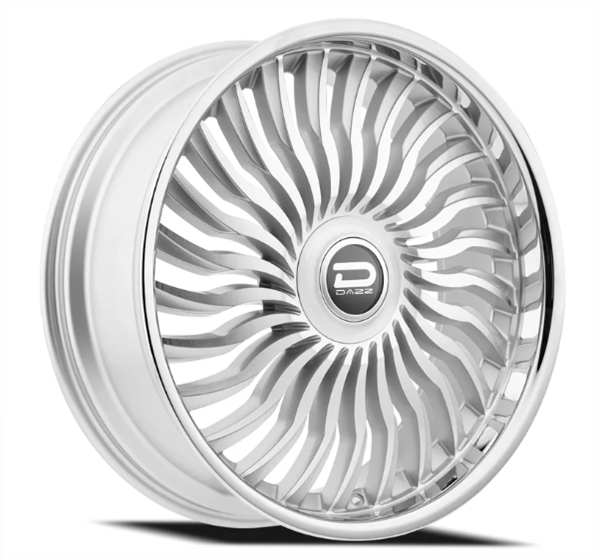 DAZZ 24x9 SNATCH 5x120.7 5x127 0 4.97 77.98 GLOSS SILVER BRUSHED CHROMED STAINLESS STEEL LIP