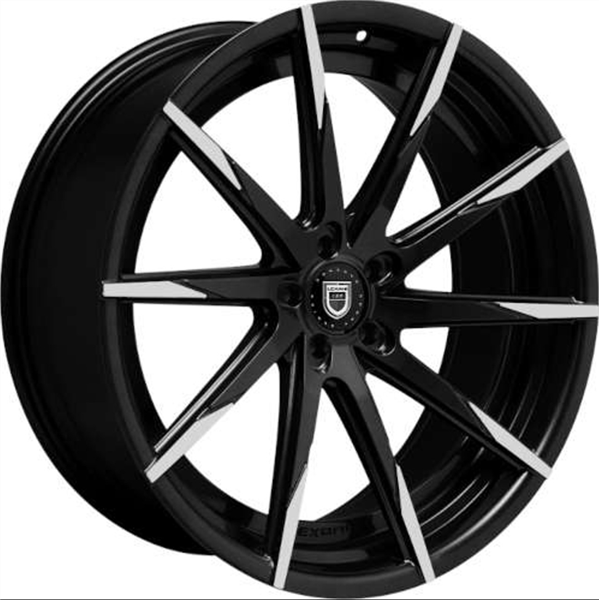 Lexani 15Css Wheel 20x10 5x108 Black w/ Machined Tips 45mm