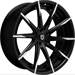 Lexani 15Css Wheel 20x10 5x108 Black w/ Machined Tips 45mm