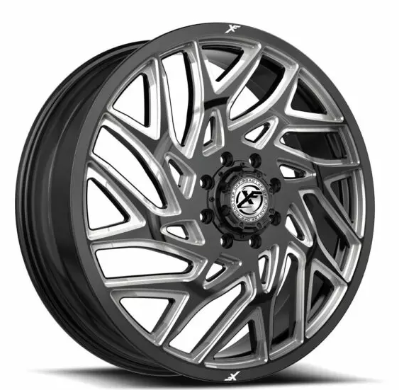 XF Off-Road XF-229 Dually Front 24x8.25 8x165.1 +110 Cb 121.3 Gloss Black & Milled
