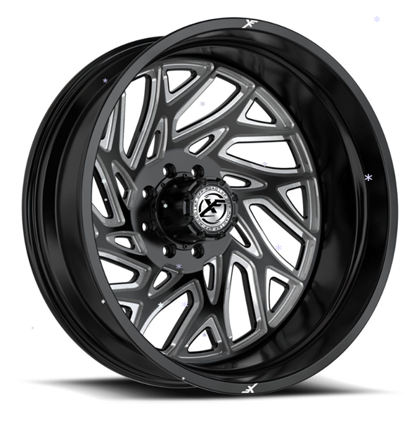 XF Off-Road XF-229 Dually Outer Lifted 24x8.25 8x165.1 -240 Cb 121.3 Gloss Black & Milled