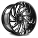 AXE ZEUS 22X12 5X127 5X139.7 CB 87.1 GLOSS BLACK MILLED ACCENTS