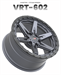 VORTEK VRT-602 17X9 6X135 6X139.7 0 CB 106.1 MATTE TITANIUM WITH BLACK BEAD RING