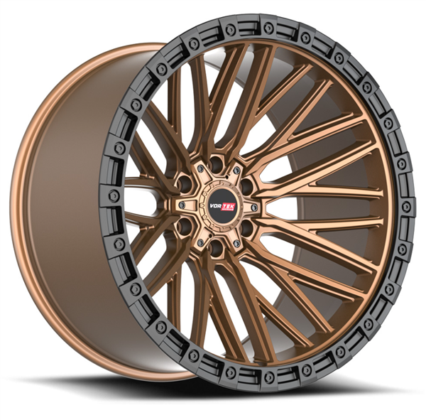 Vortek VRT-608 APOLLO 22x12 6x135 6x139.7 -44 Cb 106.1 Matte Bronze With Black Bead Ring