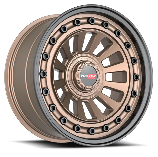 Vortek VRD-702 RADAR 17x9 6x135 6x139.7 +12 Cb 106.1 Matte Bronze With Black Bolts & Lip
