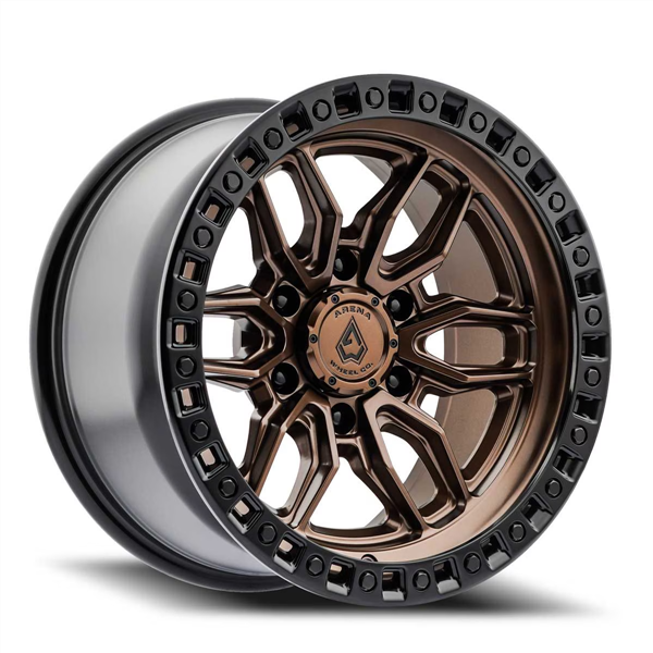 ARENA A109 A109 HUSTLE 6 18X9 6X139.7 1MM SMOKED BRONZE CENTER SATIN BLACK LIP