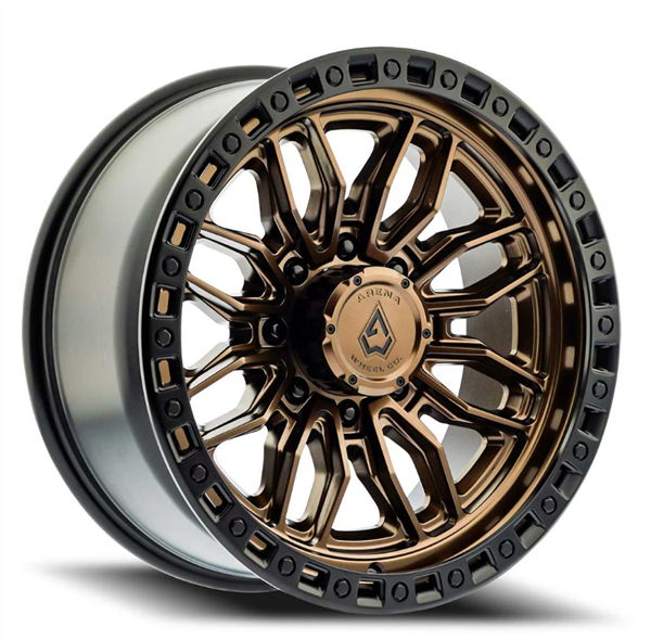 ARENA A109 HUSTLE 6 20x10 8x180 -18MM SMOKED BRONZE CENTER SATIN BLACK LIP