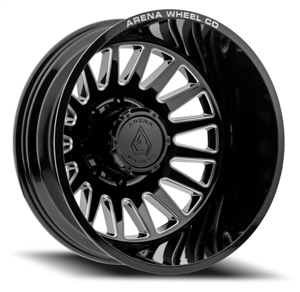 ARENA A110 RIVAL DUALY REAR 20X8.25 8X165.1 -239MM GLOSS BLACK AND MILLED