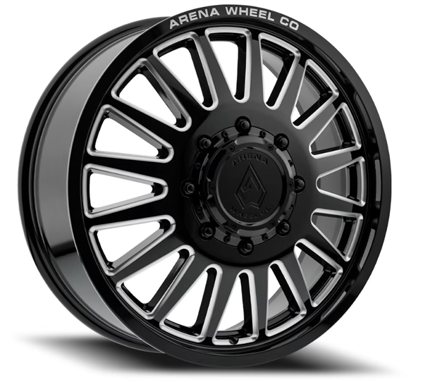 ARENA A110 RIVAL DUALY FRONT 20X8.25 8X200 105MM GLOSS BLACK AND MILLED
