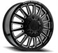 ARENA A110 RIVAL DUALY FRONT 20X8.25 8X200 105MM GLOSS BLACK AND MILLED