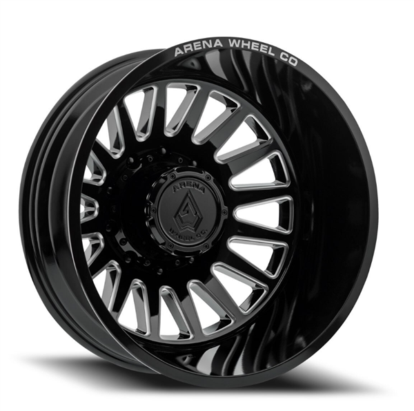 ARENA A110 RIVAL DUALY REAR 20X8.25 10X225 -202MM GLOSS BLACK AND MILLED