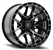 ARENA A114 BATTLE 20X12 6X135 -44MM GLOSSY BLACK MACHINED DDT FACE AND LIP
