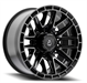 ARENA A114 BATTLE 22X10 8X180 -18MM GLOSSY BLACK MACHINED DDT FACE AND LIP