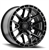 ARENA A114 BATTLE 22X12 6X135 -44MM GLOSSY BLACK MACHINED DDT FACE AND LIP