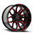 ARENA A116 COBRA 20X10 5X127 -18MM GLOSSY BLACK MACHINE RED TINT