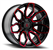 ARENA A116 COBRA 20X9 5X127 0MM GLOSSY BLACK MACHINE RED TINT