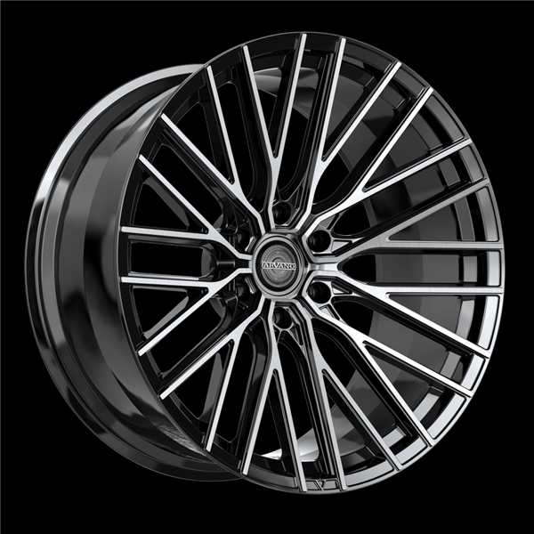 Arvano ART-1 Novara 22X10 6x135 -12 Cb 87.1 Gloss Black & Brushed