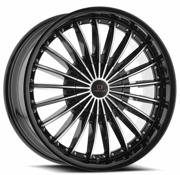 Cavallo CLV-32 20x8.5 5x114.3 5x120 +35 Cb 74.1 Gloss Black & Machined