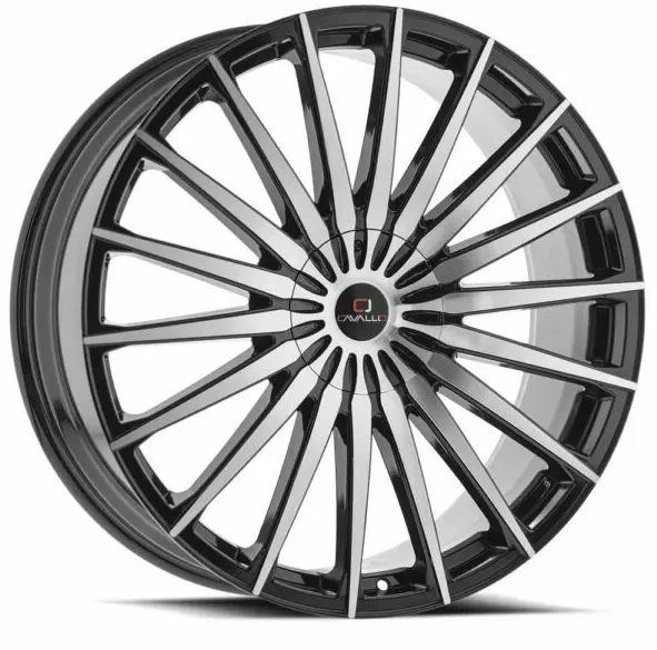 Cavallo CLV-34 22x8.5 5x114.3 5x120 +38 Cb 74.1 Gloss Black & Machined