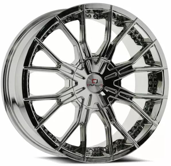 Cavallo CLV-36 22x9.5 5x115 5x120 +15 Cb 74.1 Nano Chrome