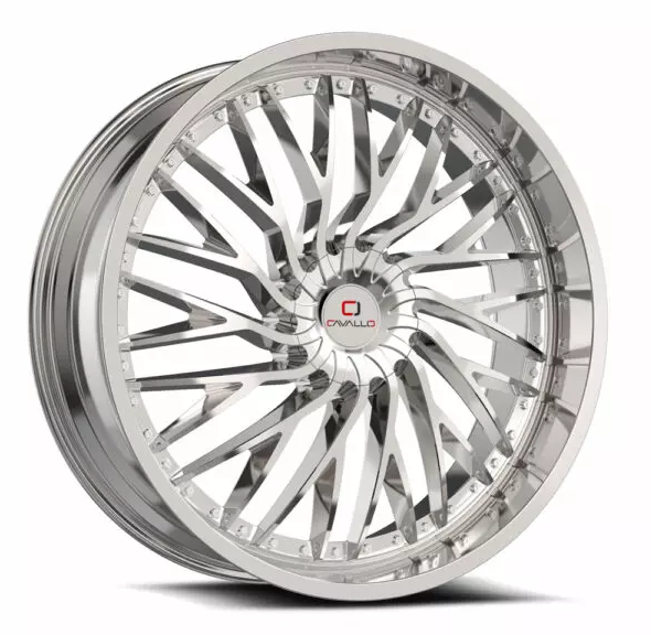 Cavallo CLV-43 22x9.5 5x115 5x120 +15 Cb 74.1 Nano Chrome