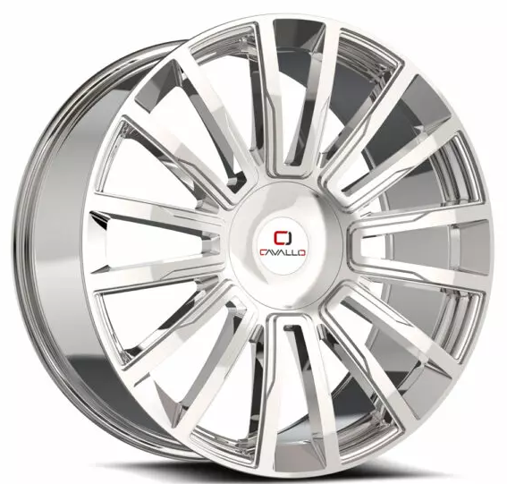 Cavallo CLV-47 22x9.5 5x115 5x120 +15 Cb 74.1 Nano Chrome