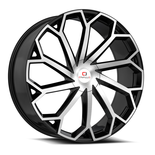 Cavallo CLV-51 20x8.5 5x114.3 5x120 +35 Cb 74.1 Gloss Black & Machined