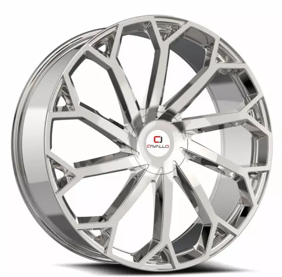 Cavallo CLV-51 22x8.5 5x112 5x114.3 +38 Cb 74.1 Nano Chrome