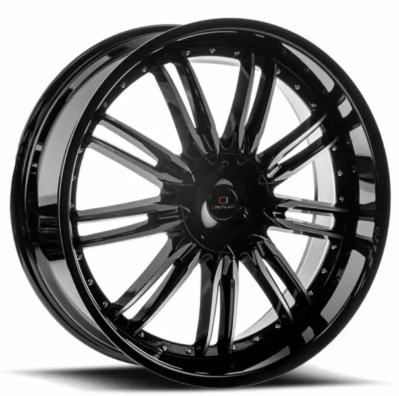 Cavallo CLV-54 18x8.0 5x108 5x114.3 +35 Cb 74.1 Gloss Black & Machined