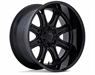 FUEL DARKSTAR 24X12 8X6.5 125 -44 M-BLK G-BLK MATTE BLACK WITH GLOSS BLACK LIP