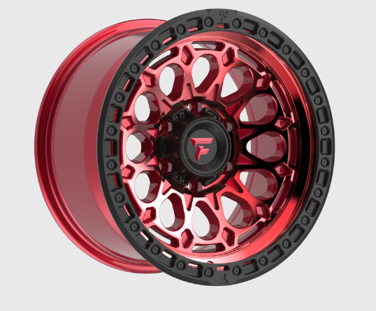 FITTIPALDI OFF ROAD FT101RTB 18X9, ET +18, PCD 6X5.50, CB 106.2-MACHINED WITH GLOSS RED TINT AND SAT
