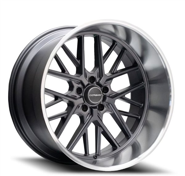 CORSART R503 KINGPIN 5 20x12 KINGPIN 5 5x139.7 0 6.25 87.1 MATTE GUNMETAL WITH DIAMOND CUT LIP