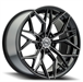 SELECT S105 SYNDICATE 20x10.5 SYNDICATE 5x120 38 7.27 72.54 GLOSSY BLACK MACHINED DDT FACE AND LIP