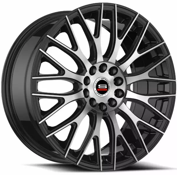 Spec-1 SP-55 20x8.5 5x114.3 5x120 +38 Cb 73.1 Gloss Black & Machined