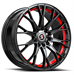 Spec-1 SP-59 17x7.5 4x100 4x114.3 +42 Cb 73.1 Gloss Black & Red Undercut