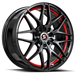 Spec-1 SP-60 17x7.5 4x100 4x114.3 +42 Cb 73.1 Gloss Black & Red Undercut
