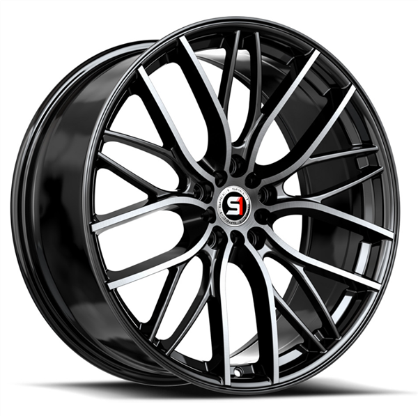 Spec-1 SP-61 20x8.5 5x112 5x114.3 +38 Cb 73.1 Gloss Black & Machined