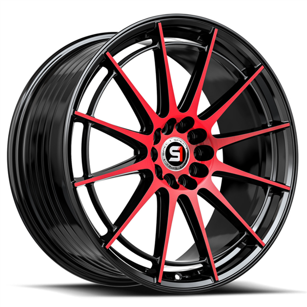 Spec-1 SP-64 17x8.0 5x105 5x114.3 +42 Cb 73.1 Gloss Black & Red Machined