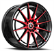 Spec-1 SP-64 17x8.0 5x108 5x114.3 +42 Cb 73.1 Gloss Black & Red Machined