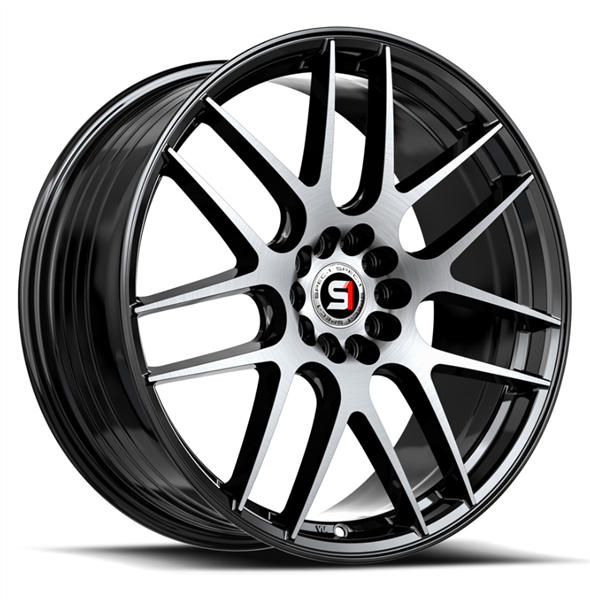 Spec-1 SP-65 17x8.0 5x105 5x114.3 +42 Cb 73.1 Gloss Black & Machined