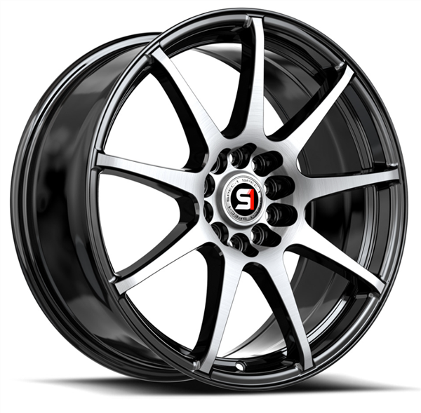 Spec-1 SP-67 17x7.0 5x110 5x114.3 +42 Cb 73.1 Gloss Black & Machined