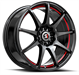 Spec-1 SP-67 17x7.0 4x100 4x114.3 +42 Cb 73.1 Gloss Black & Red Line