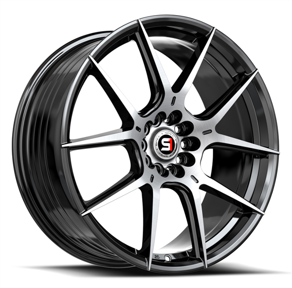 Spec-1 SP-71 17x8.0 5x100 5x114.3 +42 Cb 73.1 Gloss Black & Machined