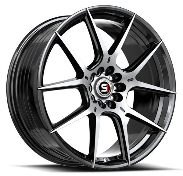 Spec-1 SP-71 17x8.0 5x112 5x114.3 +42 Cb 73.1 Gloss Black & Machined