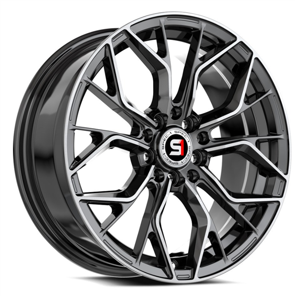 Spec-1 SP-76 14x6.0 4x100 4x114.3 +20 Cb73.1 Gloss Black & Machined