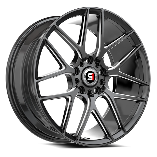 Spec-1 SP-78 18x8.0 4x100 4x114.3 +35 Cb73.1 Gloss Black & Milled