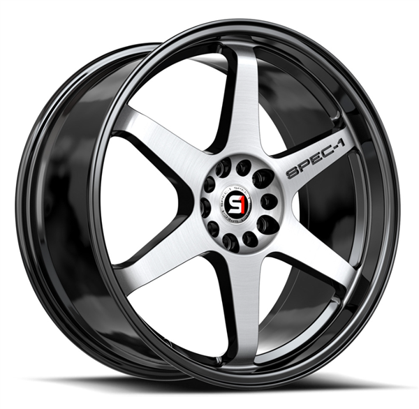 Spec-1 SPT-33 15x9.0 4x100 4x114.3 +15 Cb 73.1 Gloss Black & Machined
