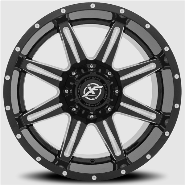 XF Off-Road XF-215 20X9 8X165.1 8X170 +12 Cb 125.2 Gloss Black & Milled