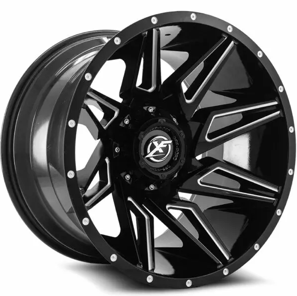 XF Off-Road XF-218 20X10 8X165.1 8X170 -12 Cb 125.2 Gloss Black & Milled