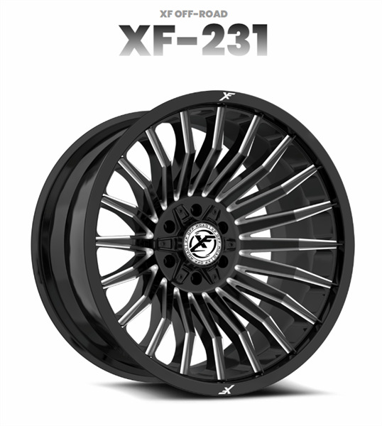 XF OFF-ROAD XF-231 24X14 6X135 6X139.7 -76 CB 106.4 GLOSS BLACK & MILLED